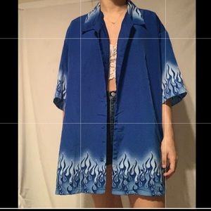 Flame Button Up
